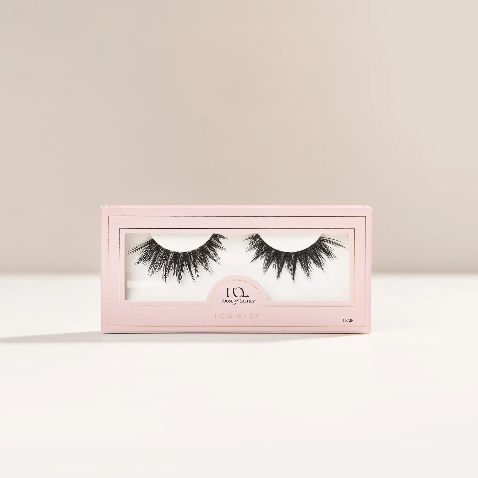 Iconic® Faux Mink Eyelashes for Makeup and Cosmetic Use, looks like Volume Eyelash Extensions featuring a Bold Cat Eye