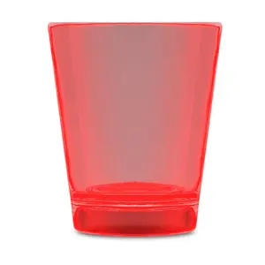 212 MAIN 1.5oz Glow-in-the-Dark Shot Glass Mugs - Red, Neon, UV-Reactive Glassware Drinkware for Rock Parties, Festive & Home Supplies