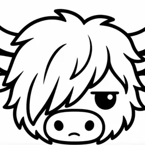 Emo Highland Cow Car Sticker, Durable Vinyl Auto Decal for Car Windows, Bumpers & Body