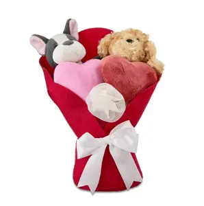 Medium Dog Bouquet Plush, Red, 13", Valentine's Day by Way To Celebrate