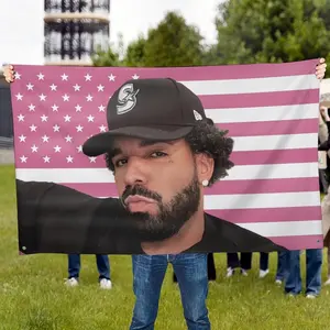 Drake Flag Wall Hanging Flag Polyester Fabric Decoration for Concert Fans Or Home Flag Dormitory Room Decoration