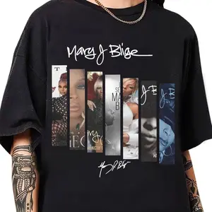 Vintage Mary J Blige Graphic T-Shirt, 2025 Music Tour Fans Shirts, Retro Clothing, 2025 Music Tour Gift