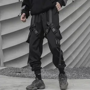 XYXIONGMAO Men's Streetwear Joggers Techwear Cyberpunk Clothing Urban Hip Hop Pants Black Streetwear Gothic Sweatpants Tactical Cargo Pants for Men