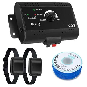 Automatic Electric Dog Fence System Training Aid - Tone-Shock Boundary Containment, Water-Resistant Collar Receiver for Small, Medium, Large Dogs with Anti-Barking Function