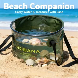 Expandable Fishing Bucket, Large Portable Live Fish Bucket, Multi-Functional Foldable Water Bucket, Outdoor Cleaning Tool, Camping & Hiking