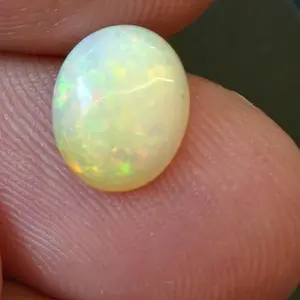 3 Carat Real Ethiopian Opal Cabochon - Natural Loose Semiprecious Stone for Jewelry Making, Crafting Projects, Real Opal