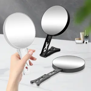2026 New Travel Compact Magnifying Folding Makeup Mirror 10x Double Sided 4.5inch Handheld Vanity Mirror for Bathroom Shower Shaving