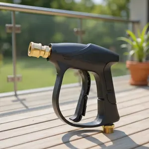 New High-Pressure Car Wash Gun, Pressure Washer Jet, Pressure Washer Attachment, Pressure Washer Sprayer, Equipped with 5 Nozzles and M22 Connector, for Car Washing and Garden Cleaning