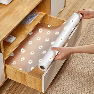 EVA Drawer Liner Roll for Kitchen Shelves Non Adhesive Cabinet Liner Waterproof Easy Clean Non Slip Mat for Pantry Bathroom Under Sink Organizing