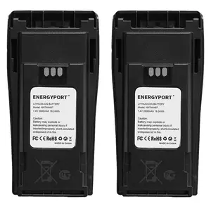 2 Pack NNTN4497CR NNTN4497DR NNTN4496 7.4V 2600mAh Li-ion Battery for Motorola CP040 CP140 CP150 CP160 CP180 CP200 CP200D CP250 CP380 PR400 EP450 EP450S DEP450 GP3688 GP3188