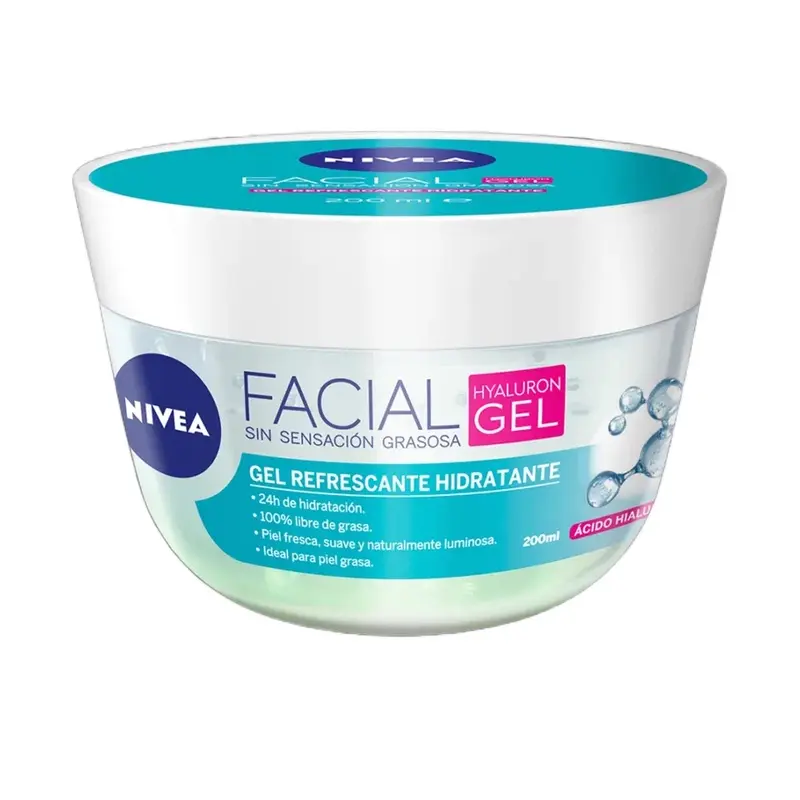 NIVEA 7 en 1 Hyaluronic Facial Care Refreshing Facial GEL with Hyaluronic Acid ideal for oily skin 200 ml Skincare nivea  water   Hydrating Moisturizing (BLUE GEL)