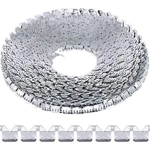 65 ft Flexible Metal Tack Strip Three-Tooth Upholstery Premium Heavy Duty Curve Ease Grip for Furniture, Chairs, Sofa, Bed Repair