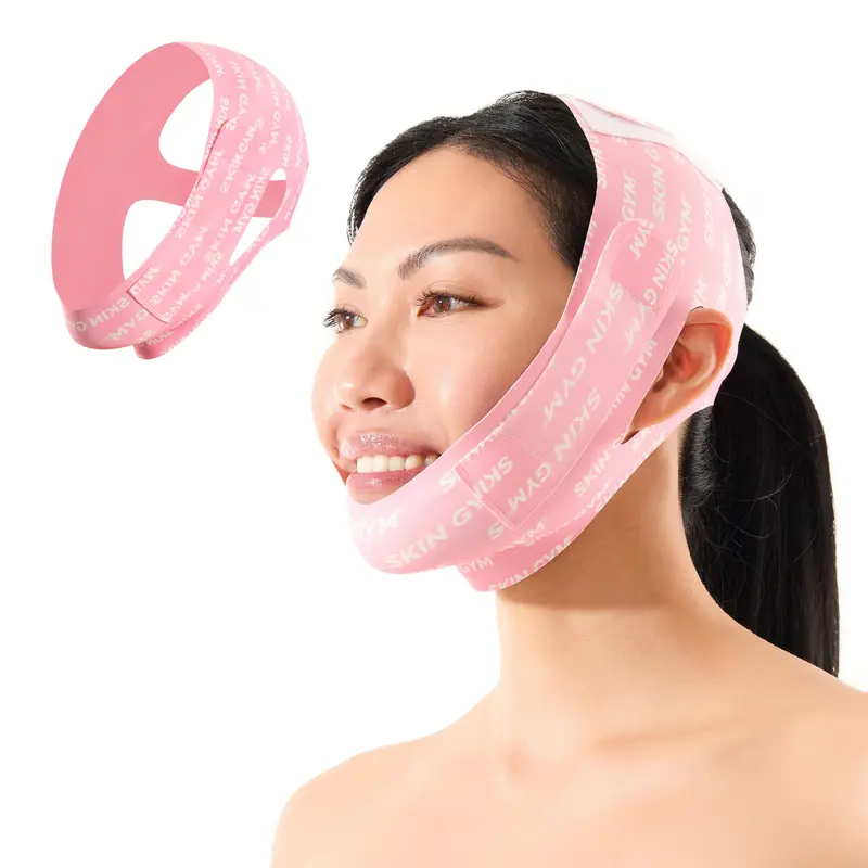 Skin Gym Morning Shed Chin Strap for Lifting Sculpting and De-puffing Adjustable Facial Support for Overnight Jawline Definition and Tension Relief
