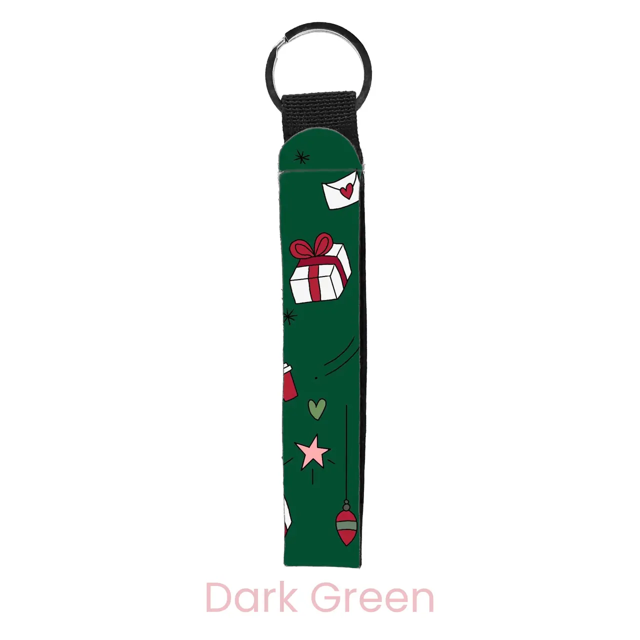 abbyrose Christmas Treats Wristlet Key Chain Dark Green