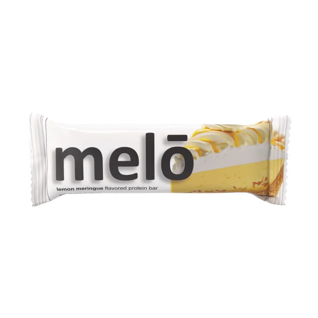 Melō Lemon Meringue Protein Bars for Workout & Daily Snacking, Lemon Flavored Protein Snack, 16g Protein, Added Collagen, Gluten Free, 6g Sugar, White Chocolatey Coating, No Artificial Sweeteners