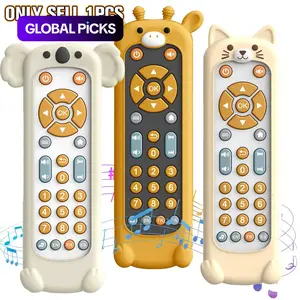 Baby Remote Control Toys, Cute Educational Sensory Baby Toy with Light, Sound and Music, Musical Light-Up Realistic Remote Control Baby Music Toys with Language Teaching for Toddlers, Random Color, Play #GLOBAL PICKS