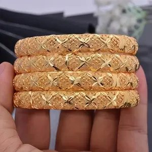 Women's Luxury 24k Plated Copper Alloy bangles, American Fashion Cross Pattern Adjustable Opening Design, Suitable for parties, festivals, weddings, can be used as a gift for mothers,  trendy exquisite Matching Bracelets Stack Daily Wear