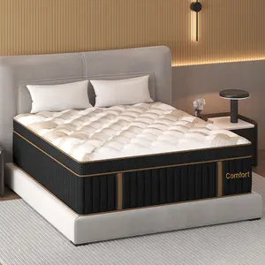 12" 14" Twin Full Queen King Mattress, Memory Foam Boxed with Pocket Spring Medium Firm Feel ,ergonomic design, CertiPUR-US,fiberglass-free, high-quality edge support, gel memory foam infused