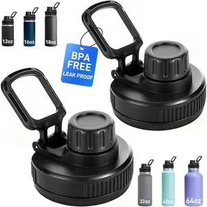 Spout Lid Replacement for  Wide Mouth 12, 16, 18, 32, 40, 64 OZ, Chug Lid for Thermoflask with Handle, Replacement Lid for Wide Mouth Water Bottle 2.28in
