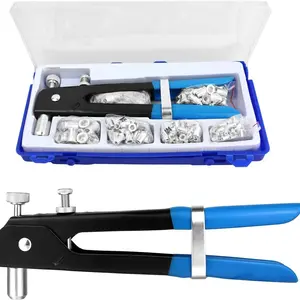 6-Piece Nut Rivet Core Axle Repair Tool Set, Flat Head Screw Hole Punch Rivet Gun, Rivet Clamp Kit for Maintenance