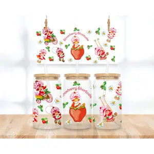 Strawberry Girl - 16 oz. UV DTF Cup Wrap