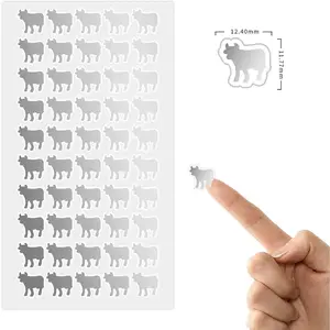 50 Wedding Meal Stickers Food Identifier & Menu Choice Place Cards for Party Seating Meal Option Indicator Silver Beef