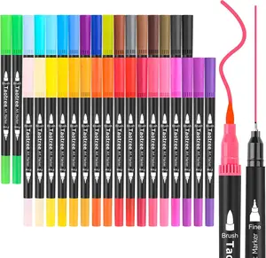 36 Colors Dual Tip Art Markers Pens for Adult Coloring Books, Artist Fine & Brush Tip Coloring Marker Drawing Pens for Journaling Note Taking Lettering Calligraphy Craft Art Supplies Set