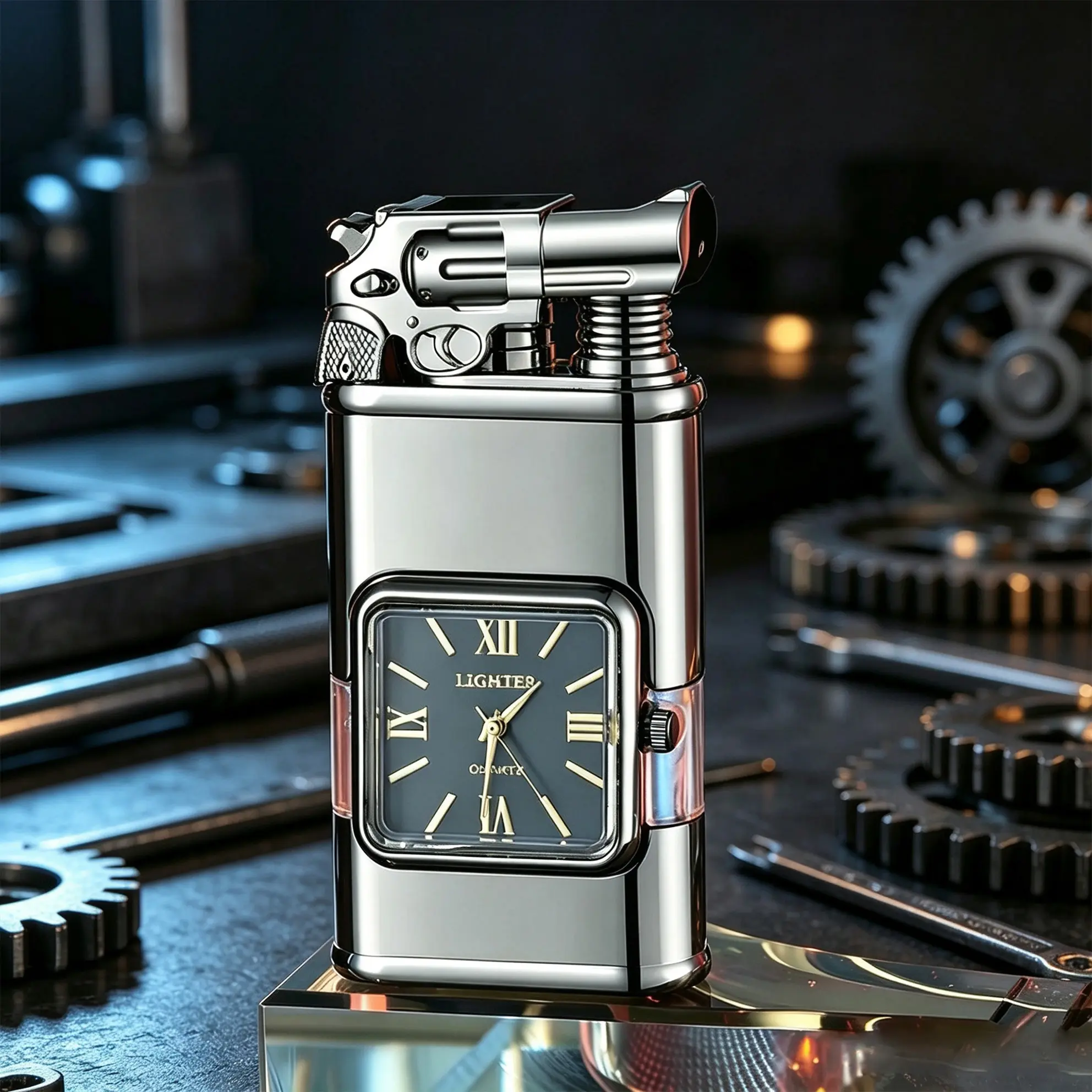 The modern design multi-functional windproof lighter (without butane) is equipped with a reusable ignition device and is suitable for candles, barbecues and camping. It is the perfect gift for men.