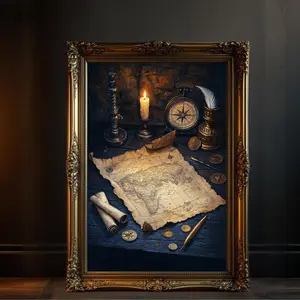 Antique World Map Print, Vintage Nautical Wall Art, Old World Explorer Decor, Historical Cartography Poster, Retro Maritime Artwork, Unframe