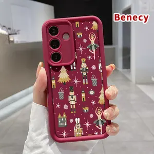 Phone Case Compatible with SAMSUNG Galaxy S23 Ultra S24 Plus S25 S22+ Nutcracker Ballet Dream Pattern Drop Protection Shockproof Soft Silicone Smartphone Cover Casing