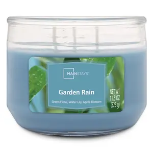 Garden Rain 3-Wick Candle - 11.5 oz for a Refreshing and Earthy Aroma that Uplifts Your Space