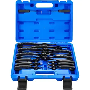 Snap Ring Pliers Set Heavy Duty Retaining Ring Pliers Set with 45 ° /90 °   Bent & Straight, Internal & External Circlip Pliers w/Hook & Pick for 0.038in 0.047in 0.070in 0.090in