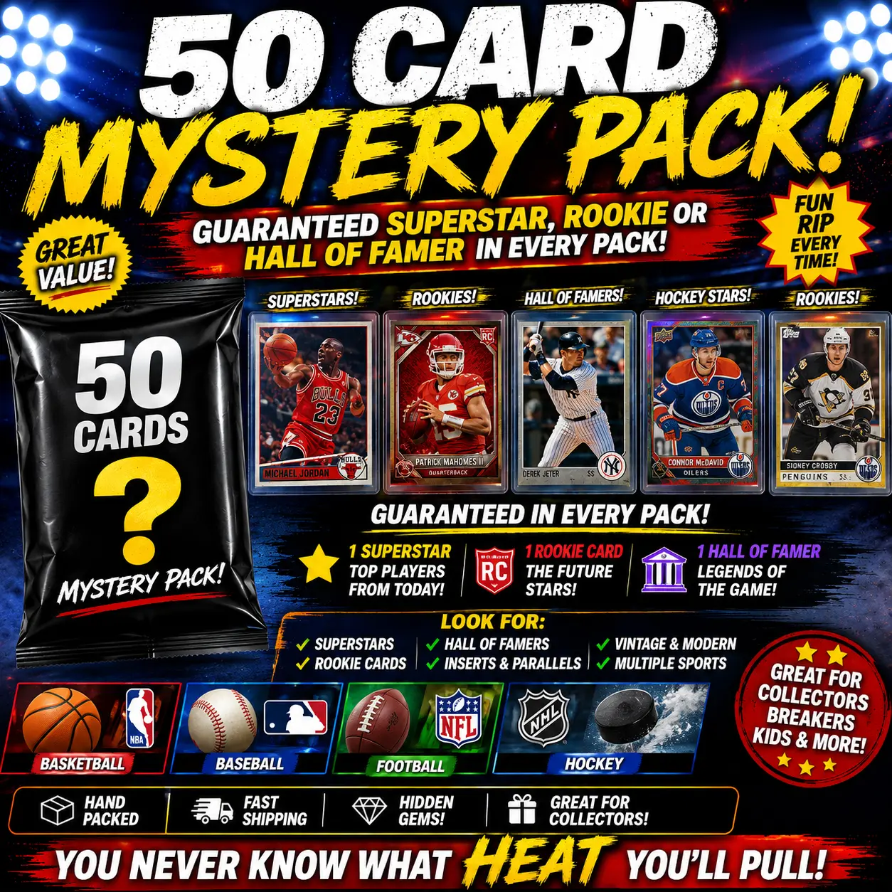 Black Mystery Card Pack (Hockey)