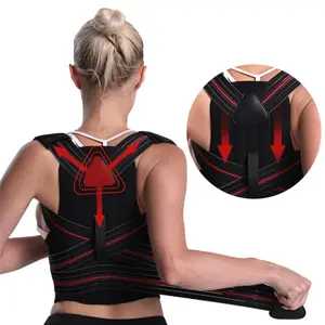 A universal upper back support strap for men and women, adjustable and breathable, with neck and shoulder protection.