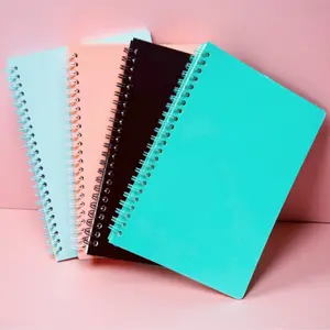 A5 Spiral Notebook, Lined Paper, 80 Sheets/160 Pages, Plastic Cover, Loose Leaf Sketchbook, Ideal for Business, Students, Office Supplies, Spiral Bound Notepad