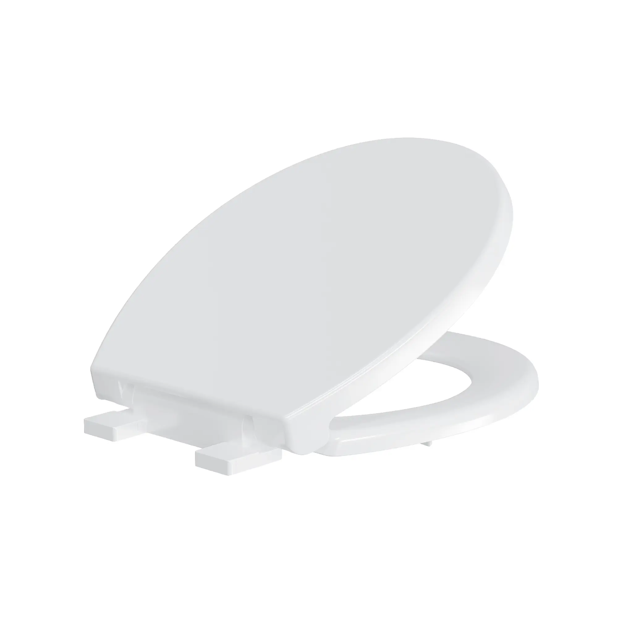 17" Round Plastic Toilet Seat, Universal Fit for Standard Toilets, Soft-Close & Quick-Release with Easy Installation Hardware, 17 In, Home, Round Shape