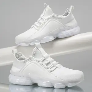 Fashion Chunky Sneakers for Men Lightweight Comfortable Athletic Shoes with Transparent Air Sole Ideal for Outdoor Activities & Everyday Use