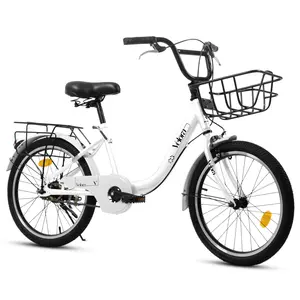 20 Inch Kids Bike, Single Speed Children Bicycle, Pink/Green/Purple/White, 20 x 2.125 in Wheel Size, Diamond Frame Shape, Carbon Steel + Aluminum Alloy Rim, Dual V-Brake & Coaster Brake, Stable Easy Control