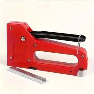 Tool kit with stapler and staples, suitable for 4-8 millimeters (0.16-0.32 inches) long staples, used for DIY furniture indoor woodworking staplers and 8 millimeters (0.32 inches) staples