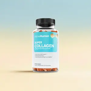 PrimeHuman Super Collagen Gummies - Peptides - Supports Radiant Hair, Skin & Nails