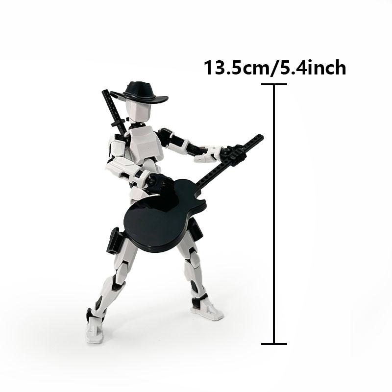 T13 Action Figure, Multi-Jointed Flexible Toy, Lucky Number 13 Doll, Desktop Decoration Gift for Game Enthusiasts, Durable Abs Material