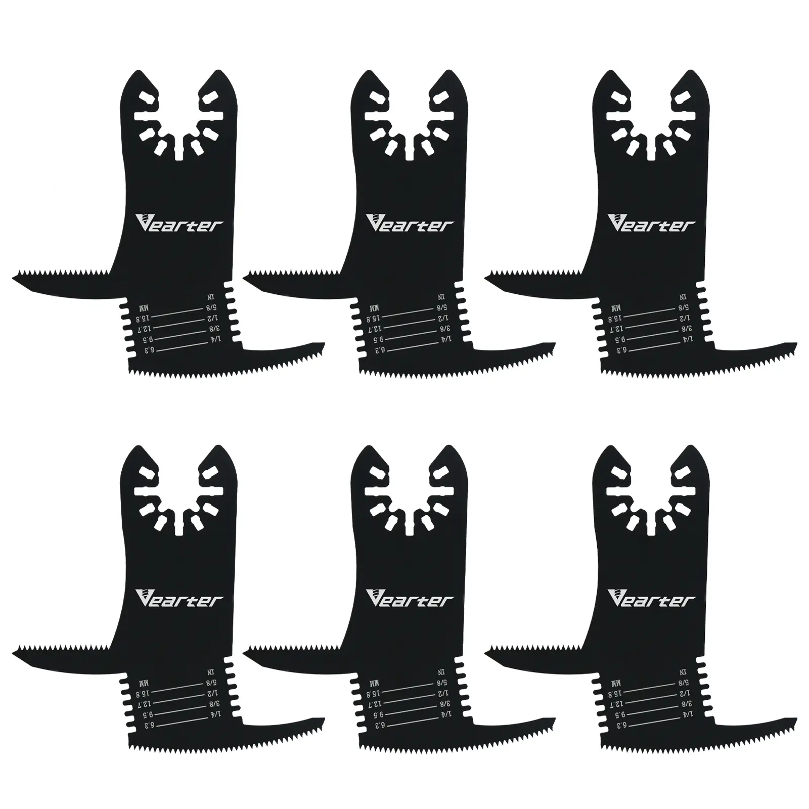 6PCS HCS Oscillating Multi-Tool Jab Saw Blades & 2PCS Piercing Tip Offset Hole Bits, Multi Tool Accessories Compatible with Porter Cable & Ridgid, Ideal for Drywall Cutting, Recessed Lighting, Square Box Cuts, Curved & Straight Cuts