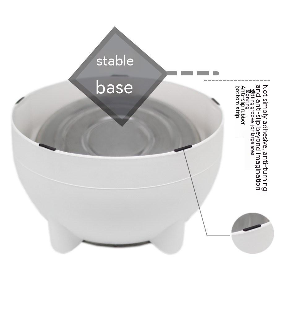 Stainless Steel Dog Bowl Double Bowl Cervical Protection Oblique Mouth Hot Pet Food Basin Supplies