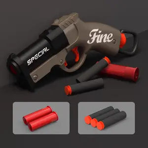 Toy Pistol with ejecting Shells,Realistic Soft Bullet Toy Gun Cheap Cool Stuff Stress Shot Look Real Hand Guns Fidget Toys Fake Prop Shooting Game for Adults Under 10 Dollars for Age 14 Years Old