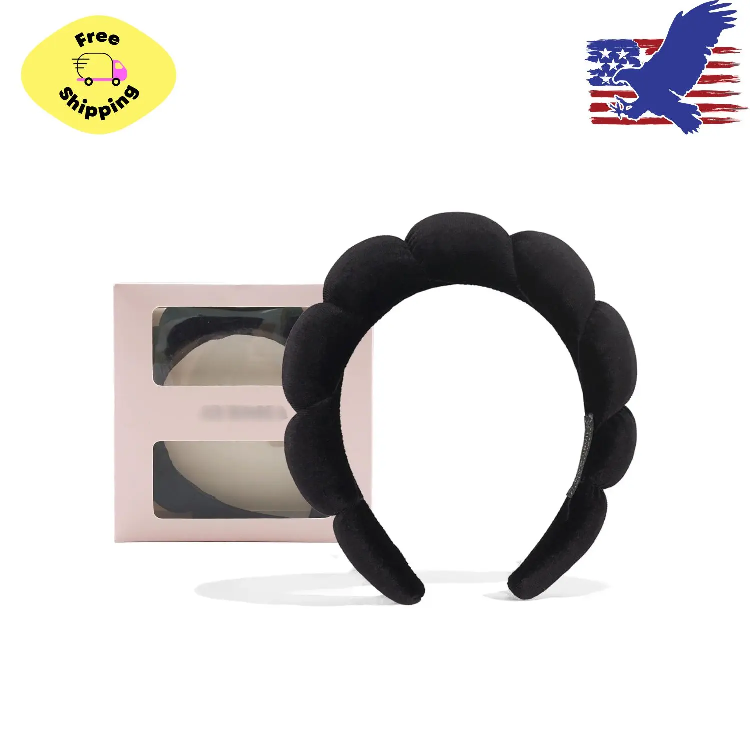Spa Headband for Washing Face Makeup Skincare Soft Sponge, Comfortable & Non-Slip