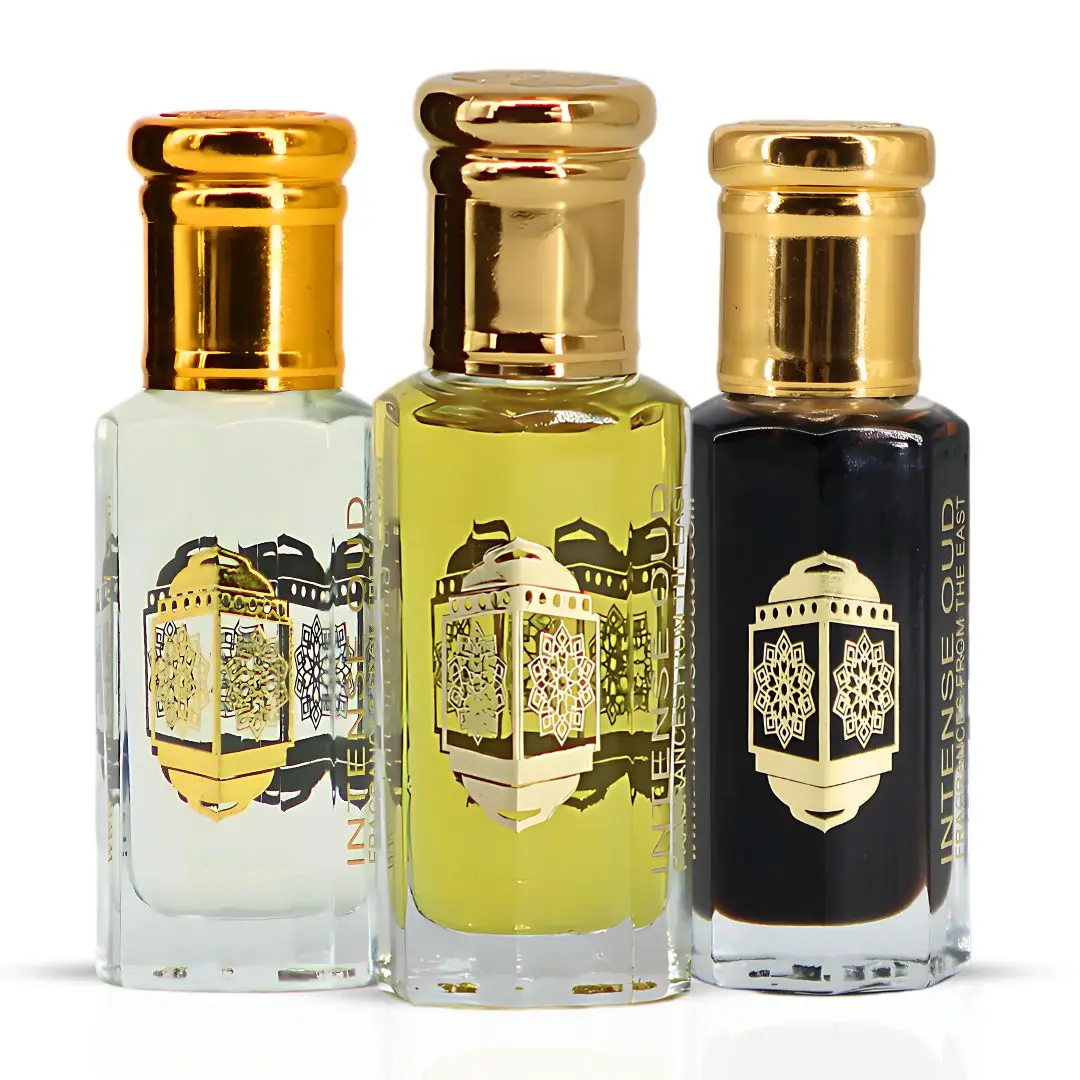 Noble Fruits, Bloom & Aphrodisiac Perfume Oils 12ML (0.40 OZ) with Black Gift Box by Intense Oud | Spring's Must-Have: Fresh Florals, Sweet Tropics, Timeless Romance (Bundle)