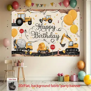 Architectural themed birthday background banner, decorative background photo props, made of polyester material, suitable for living rooms, bedrooms, offices, birthdays, anniversaries, home decoration, outdoor and indoor parties