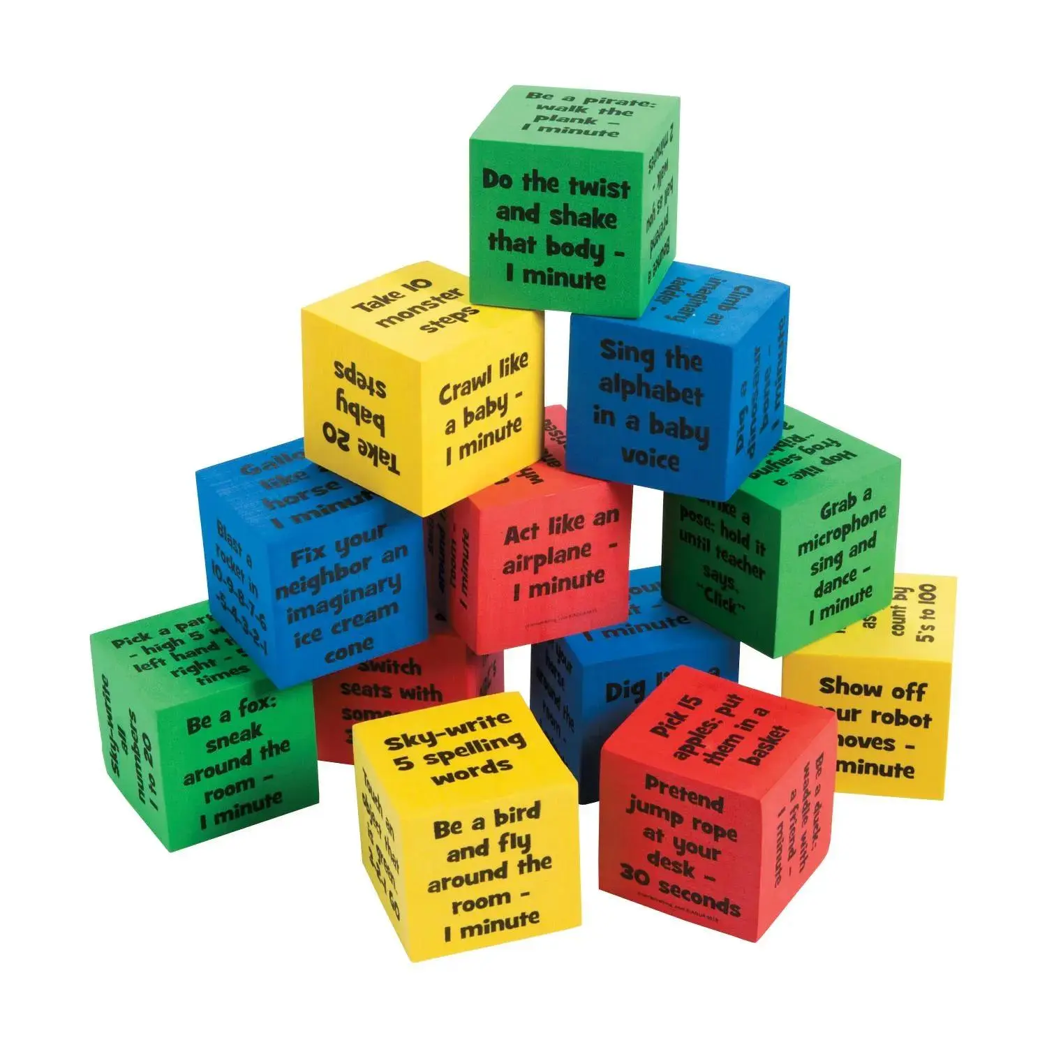 2.5" Solid Color Foam Dice - 12 Pieces, Classroom Brain Break Activity Supplies for Students 2.5" Solid Color Foam Dice - 12 Pieces, Classroom Brain Break Activity Supplies for Students
