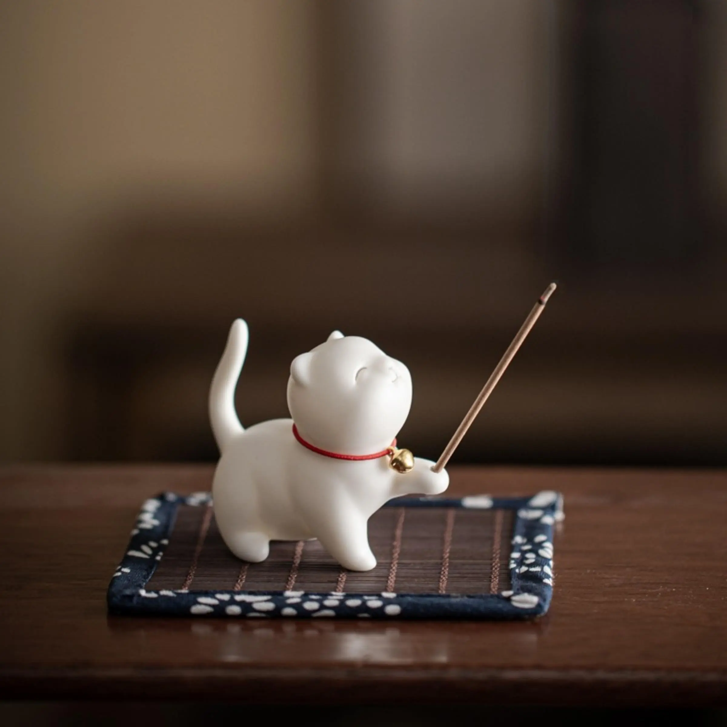 Cute Cat Design Ceramic Incense Burner, Creative Incense Holder, Home Decor Ornament for Living Room Bedroom, Room Decor, Home Decor, Perfume, Aroma, Home Fragrance