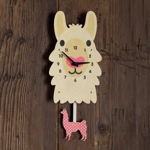 Alpaca Nursery Clock